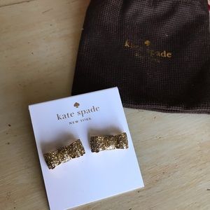 Kate Spade Glitter Bow Studs